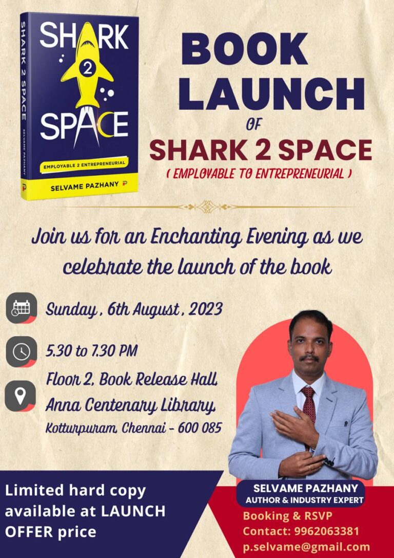 “Shark 2 Space” by Selvame Pazhany Launches Amid Eminent Dignitaries at Anna Centenary Library
