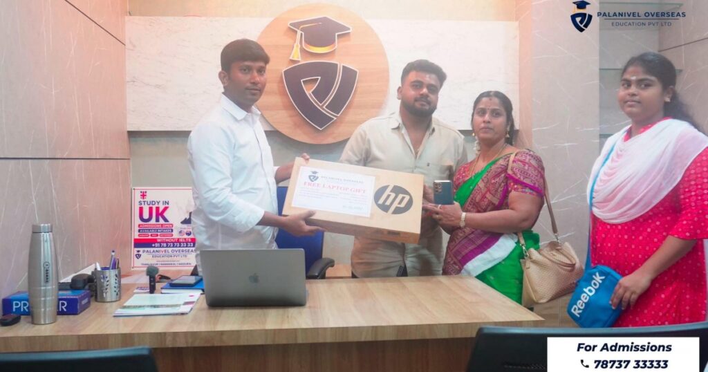 Palanivel Overseas Education Promotes Learning with Free Laptops for Students