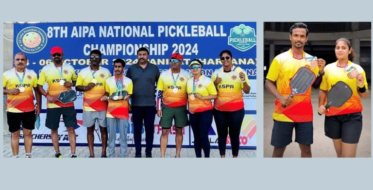 Karnataka State Pickleball Association Players Shines at the 8th National Pickleball Championship