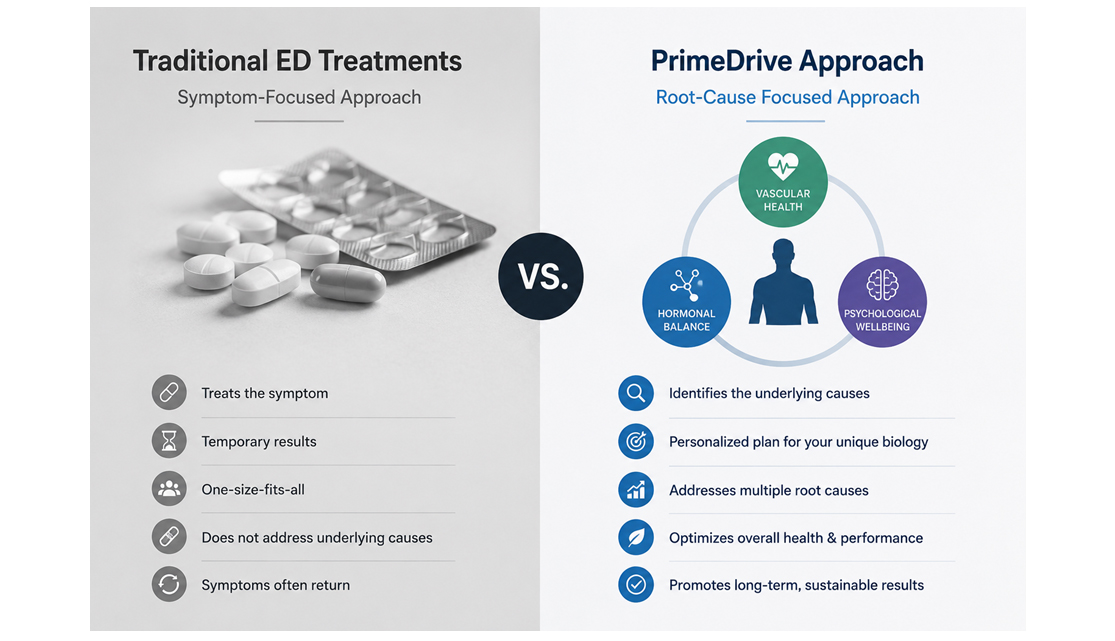 PrimeDrive vs Traditional ED Treatments: Understanding the Differences